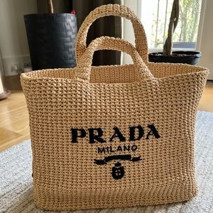 🖤NWT Prada Raffia Large Tote 2022